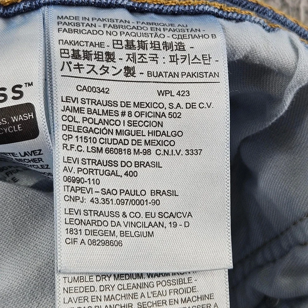 Levis 541 Athletic Taper Jeans Mens‎ Jeans 46x32 Blue Denim Stretch Classic